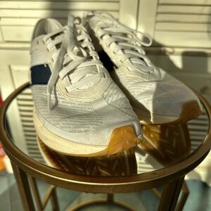 Tracksmith White and Navy Athletic Shoes
